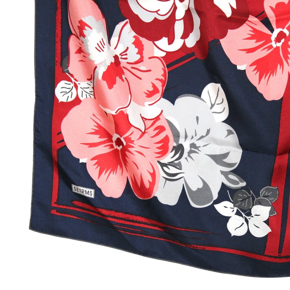 Setrms 100% Silk Multi Color Patterned Square Lar… - image 3